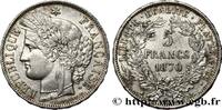 FRANCE 5 francs Cérès, avec légende GOUVERNEMENT DE LA DÉFENSE NATIONALE Paris 1870 (37mm, 24,83g, 6h) -