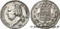 FRANCE 5 francs Louis XVIII, tête nue LOUIS XVIII Lille 1821 (37,28mm, 24,68g, 6h) -