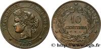 FRANCE 10 centimes Cérès III REPUBLIC Bordeaux 1873 (30mm, 9,99g, 6h) -