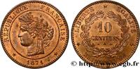 FRANCE 10 centimes Cérès III REPUBLIC Paris 1871 (30mm, 9,95g, 6h) -