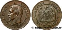 FRANCE Dix centimes Napoléon III, tête nue SECOND EMPIRE Marseille 1854 (30mm, 9,91g, 6h) -