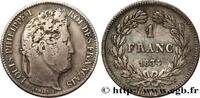 FRANCE 1 franc Louis-Philippe, couronne de chêne LOUIS-PHILIPPE I Lille 1834 (23mm, 4,87g, 6h) -