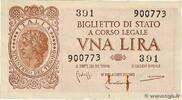 ITALY 1 Lire ITALY 1 Lire 1944 VF -