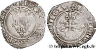 FRANCE Gros dit florette BURGUNDY - COINAGE IN THE NAME OF CHARLES VI THE MAD OR THE BELOVED Chalon-sur-Saône 02/07/1419 (27,5mm, 2,57g, 7h) -