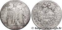 FRANCE 5 francs Union et Force, Union serré, avec glands CONSULATE Bordeaux 1801 (37mm, 24,49g, 6h) -