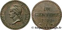 FRANCE Un centime Dupré, IIe République II REPUBLIC Paris 1851 (18mm, 1,99g, 6h) -