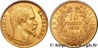 FRANCE 10 francs Napoléon III, tête nue, petit module SECOND EMPIRE Paris 1855 (17mm, 3,24g, 6h) -