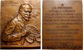 FRANCE Plaquette, Emile Friant ARTISTES : GRAVEURS, PEINTRES, SCULPTEURS (1938) (59,5mm, 94,37g, 12h) -