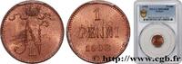 FINLAND 1 Penni monogramme Tsar Nicolas II FINLAND 1908 (15mm, 1,32g, 12h) -