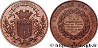 FRANCE Médaille, Prix de stéréotomie, École régionale des BEAUX-ARTS - SOCIÉTÉS, ÉCOLES ET PRIX 37 - Tours 1883 (36,5mm, 20,94g, 12h) -