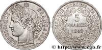 FRANCE 5 francs Cérès, IIe République II REPUBLIC Paris 1849 (37mm, 24,91g, 6h) -