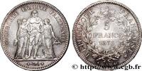 FRANCE 5 francs Hercule III REPUBLIC Paris 1876 (37mm, 25,10g, 6h) -