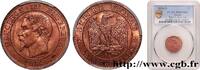 FRANCE Deux centimes Napoléon III, tête nue SECOND EMPIRE Lyon 1854 (20mm, 2g, 6h) -