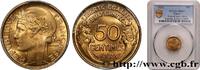 FRANCE 50 centimes Morlon, avec raisin, 9 et 2 ouverts III REPUBLIC 1932 (18mm, 2,0g, 6h) -