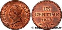 FRANCE Un centime Dupré, IIe République II REPUBLIC Paris 1848 (18mm, 1,99g, 6h) -