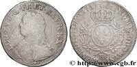 FRANCE Écu aux branches d'olivier, buste habillé LOUIS XV THE BELOVED Strasbourg 1737 (42mm, 28,58g, 6h) -