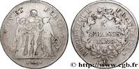 FRANCE 5 francs Union et Force, Union serré, avec glands CONSULATE Bordeaux 1800 (37mm, 24,61g, 6h) -