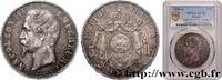 FRANCE 5 francs Napoléon III, tête nue SECOND EMPIRE Paris 1856 (37mm, 25g, 6h) -