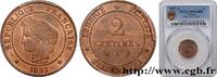 FRANCE 2 centimes Cérès III REPUBLIC Paris 1897 (20mm, 2g, 6h) -
