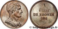 FRANCE Essai de bronze au module de 10 centimes, Bonapart II REPUBLIC Paris 1851 (30mm, 9,75g, 12h) -