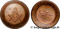 FRANCE Médaille, Bouton, In God We Trust FRANC - MAÇONNERIE 1967 (20mm, 3,02g, 12h) -