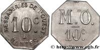 TRANSPORTATION (TRAINS, BUSES, TRAMS, BOATS, ETC.) 10 Centimes - Messageries de l’Ouest TRANSPORTATION (TRAINS, BUSES, TRAMS, BOATS, ETC.) Nantes n.d. (22,5mm, 2,83g, 12h) -