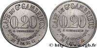 CAFES BRASSERIES AND RESTAURANTS 20 Centimes - Café du Grand Gambrinus CAFES BRASSERIES AND RESTAURANTS Nimes n.d. (25mm, 1,37g, 12h) -