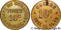 CAFES BRASSERIES AND RESTAURANTS 10 Centimes - Café du Commerce CAFES BRASSERIES AND RESTAURANTS Pamiers 1917 (25mm, 3,97g, 12h) -