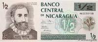 NICARAGUA 1/2 Cordoba NICARAGUA 1/2 Cordoba 1991 UNC -