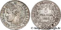FRANCE 5 francs Cérès, IIe République II REPUBLIC Strasbourg 1850 (37mm, 24,90g, 6h) -