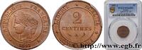 FRANCE 2 centimes Cérès III REPUBLIC Paris 1897 (20mm, 2g, 6h) -