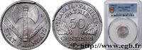 FRANCE 50 centimes Francisque, légère FRENCH STATE Castelsarrasin 1944 (18mm, 0,7g, 6h) -