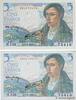 FRANCE 5 Francs BERGER Consécutifs FRANCE 5 Francs BERGER Consécutifs 1945 UNC -