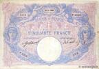 FRANCE 50 Francs BLEU ET ROSE FRANCE 50 Francs BLEU ET ROSE 1915 F -