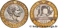 FRANCE 10 francs Montesquieu V REPUBLIC 1989 (23mm, 6,58g, 6h) -