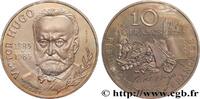 FRANCE Essai de 10 francs Victor Hugo, tranche B V REPUBLIC Pessac 1985 (26mm, 9,98g, 6h) -
