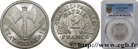 FRANCE 2 francs Francisque FRENCH STATE Beaumont-Le-Roger 1944 (27,02mm, 2,2g, 6h) -