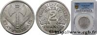 FRANCE 2 francs Francisque FRENCH STATE Castelsarrasin 1944 (27mm, 2,20g, 6h) -