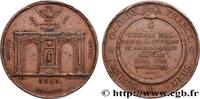 FRANCE Médaille, Pose de la première pierre du temple maç FRANC - MAÇONNERIE 1843 (40,5mm, 35,78g, 12h) -