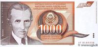 YUGOSLAVIA 1000 Dinara YUGOSLAVIA 1000 Dinara 1990 UNC- -