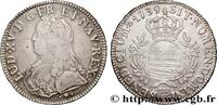 FRANCE Écu aux branches d'olivier, buste habillé LOUIS XV THE BELOVED Strasbourg 1739 (42mm, 29,33g, 6h) -