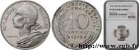 FRANCE Piéfort argent de 10 centimes Marianne PIEFORTS Pessac 1979 (20mm, 7,6g, 6h) -