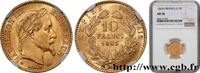FRANCE 10 francs or Napoléon III, tête laurée SECOND EMPIRE Paris 1863 (19mm, 3,23g, 6h) -