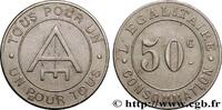 COOPERATIVES 50 Centimes - L’Égalitaire Consommation COOPERATIVES Paris n.d. (22mm, 5,09g, 6h) -
