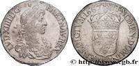 FRANCE Écu, portrait apollinien LOUIS XIV THE SUN KING Rennes 1667 (39,5mm, 27,18g, 6h) -