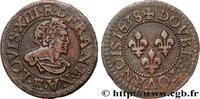 FRANCE Double tournois, 17e type LOUIS XIII Tours 1638 (20mm, 2,99g, 9h) -