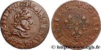 FRANCE Double tournois, type 4 de Villeneuve LOUIS XIII Saint-André de Villeneuve-lès-Avignon 1626 (20,5mm, 3,39g, 6h) -