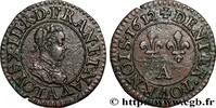 FRANCE Denier tournois, type 1 de Paris LOUIS XIII Paris 1612 (17mm, 1,29g, 6h) -