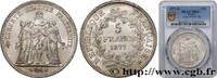 FRANCE 5 francs Hercule III REPUBLIC Bordeaux 1877 (37mm, 25g, 6h) -