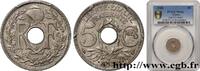 FRANCE 5 centimes Lindauer, maillechort, avec étoile III REPUBLIC 1938 (17mm, 1,61g, 6h) -